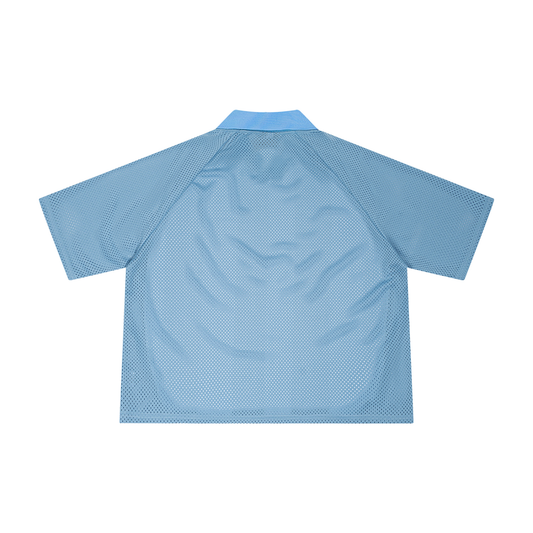 BLUE AND WHITE RETRO SANCTIFIED JERSEY
